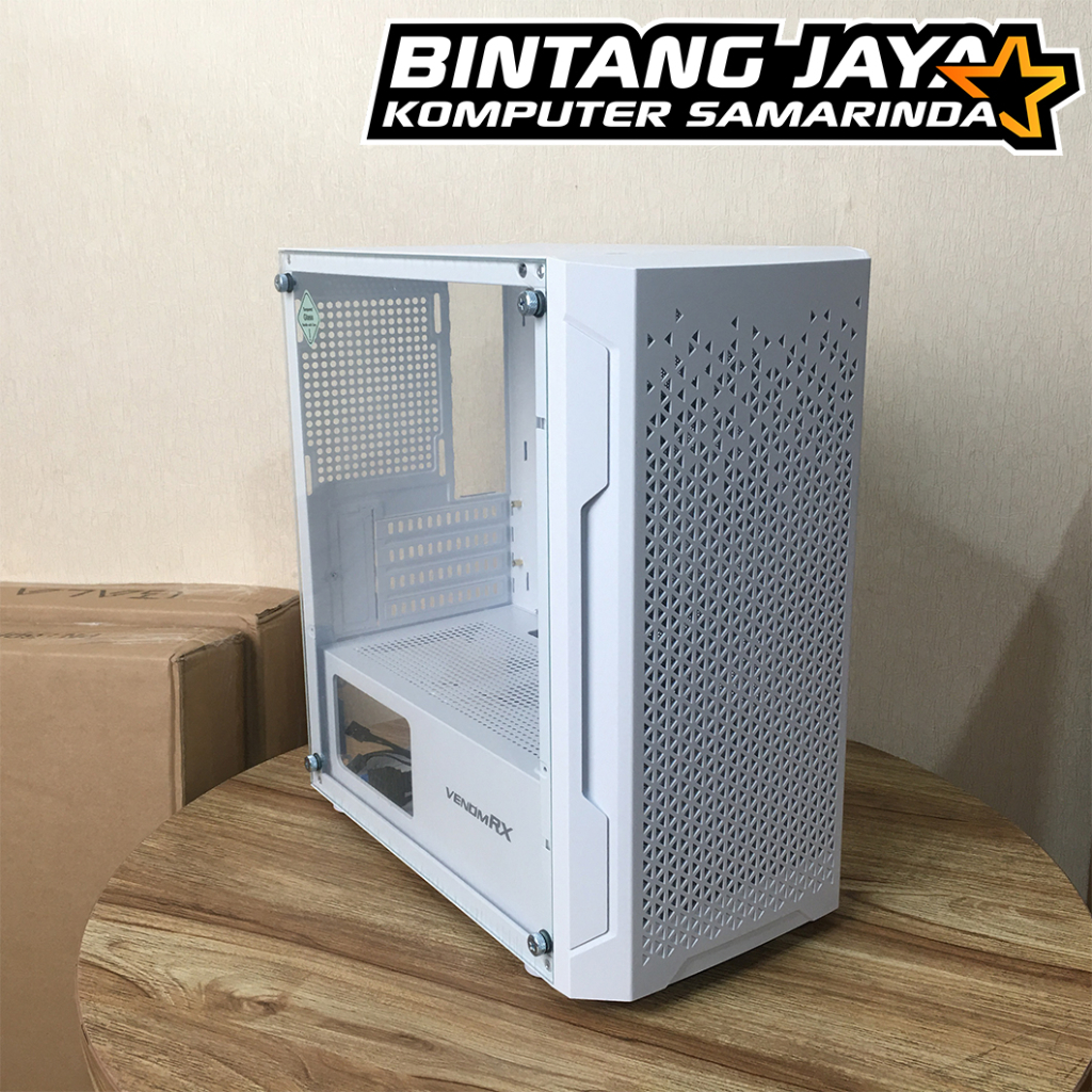 Jual Casing PC VenomRX URRA - Tempered Glass m-ATX + 2 Fan - White ...