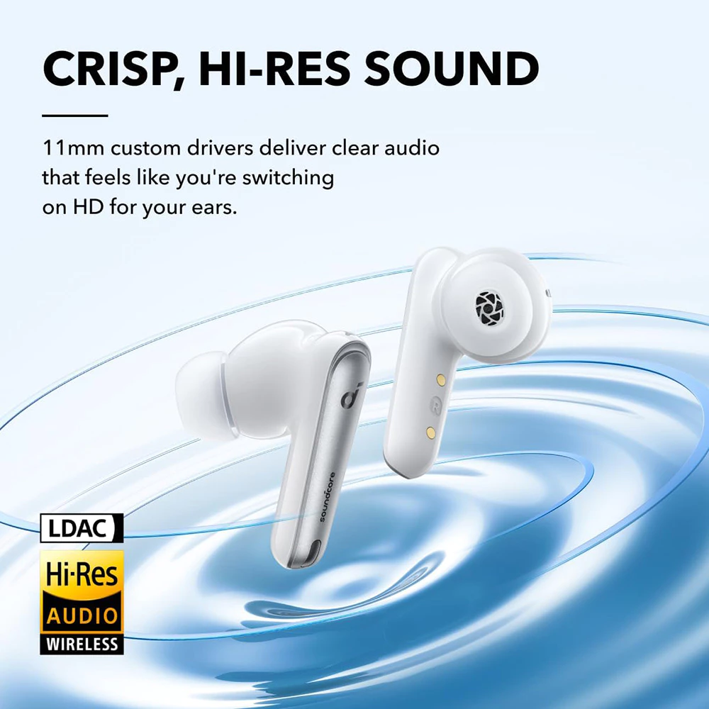 Soundcore by Anker Liberty 4 NC Earbuds Bluetooth 5.3 ANC Hi-Res Sound Earphones Wireless Charging TWS 50H Battery