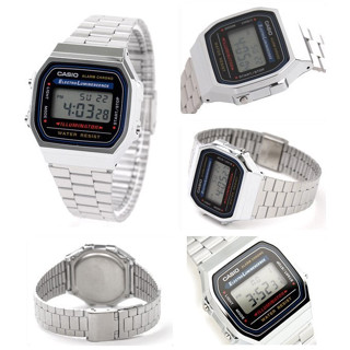 Jual Jam Tangan Unisex Casio General A168WA-1W Retro Digital Dial ...