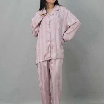 YX Laurencia Piyama Satin Powysuit Baju Tidur Wanita Dewasa Lengan Panjang Celana Panjang