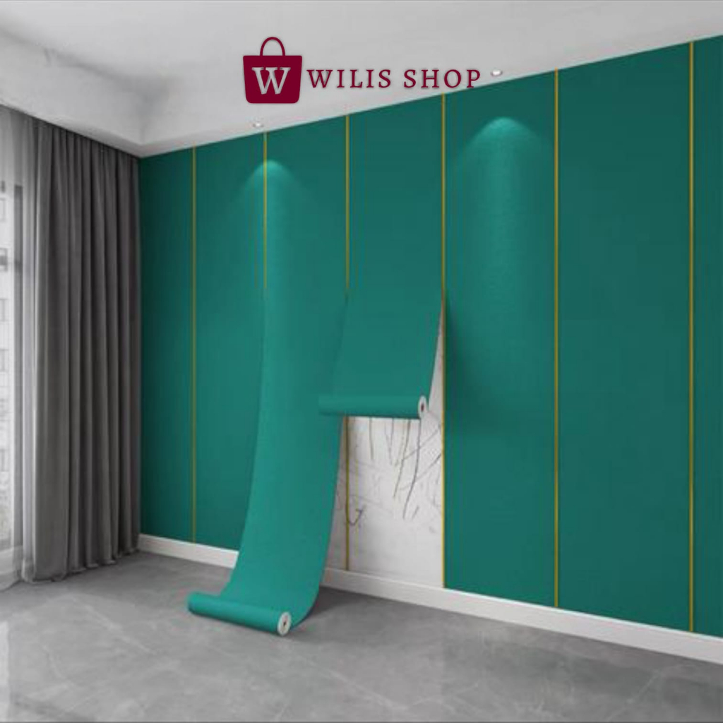 Jual Wallpaper foam Linen Roll Wallpaper Dinding form Dekorasi Kamar Kelas atas Shopee Indonesia