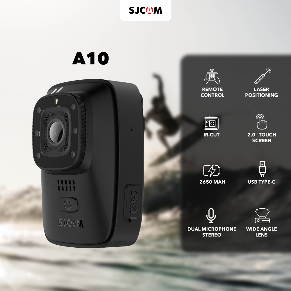 Jual SJCAM A10 Body Cam Wearable Infrared Security Night Vision Camera ...