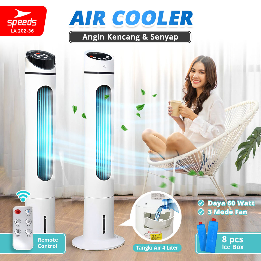 Jual Speeds Tower Fan Air Cooler Kipas Angin Lantai Kipas Blower Kipas Menara Elektrik Pendingin