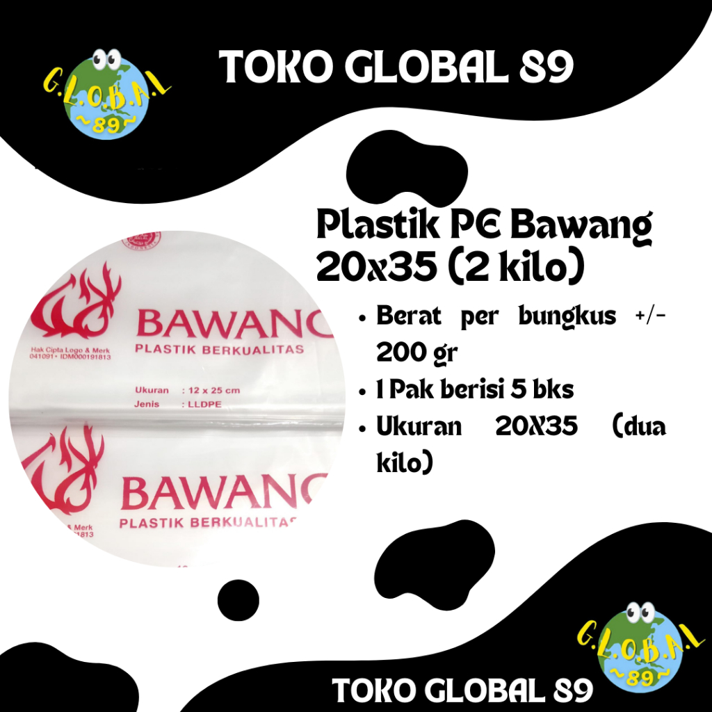Jual Plastik Pe Bawang 20x35 2 Kilo Shopee Indonesia 2279