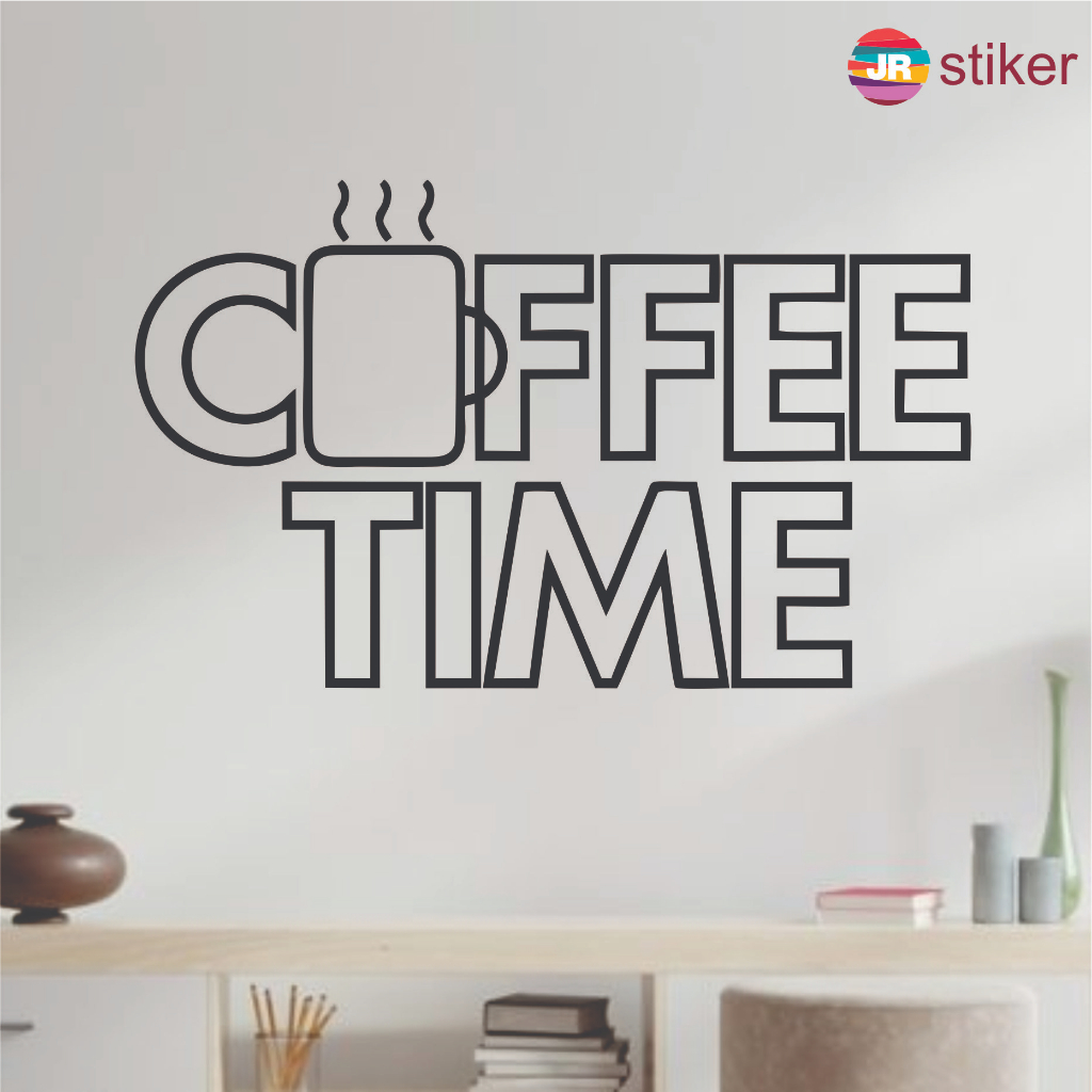 Jual Wall stiker dinding dan kaca coofe time//stiker cutting termurah ...