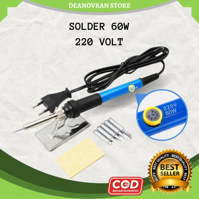 Jual (B88) Solder Listrik Tangan 60w Watt Pengatur Suhu Adjustable ...