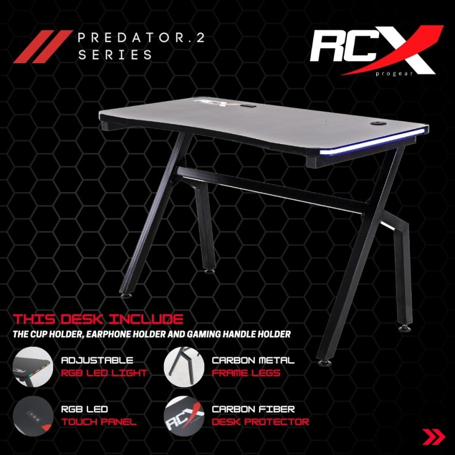 Jual Meja Gaming Rgb Meja Kerja Meja Kantor Desk Rcx Progear Series Ii Shopee Indonesia