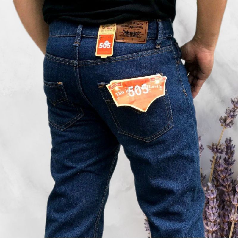 Jual celana jeans pria reguler standar celana denim celana panjang