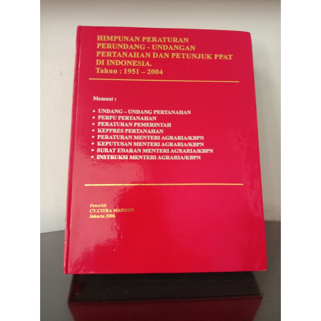Jual Himpunan Peraturan Perundang Undangan Pertanahan Dan Ppat Tahun