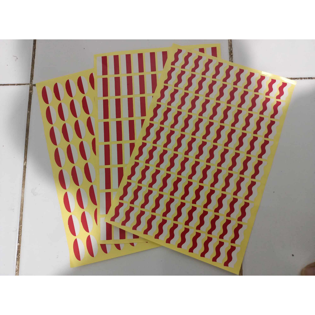 Jual STICKER PIPI BENDERA MERAH PUTIH 1 LEMBAR ISI 80 PCS | Shopee ...