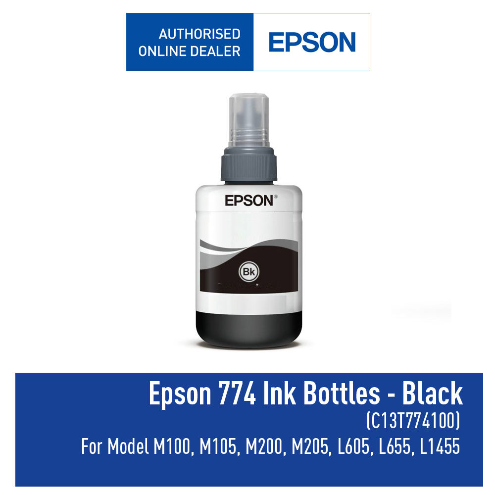 Jual EPSON INK MONO PIGMENT 774 140ML M100/M200/L1455 | Shopee Indonesia