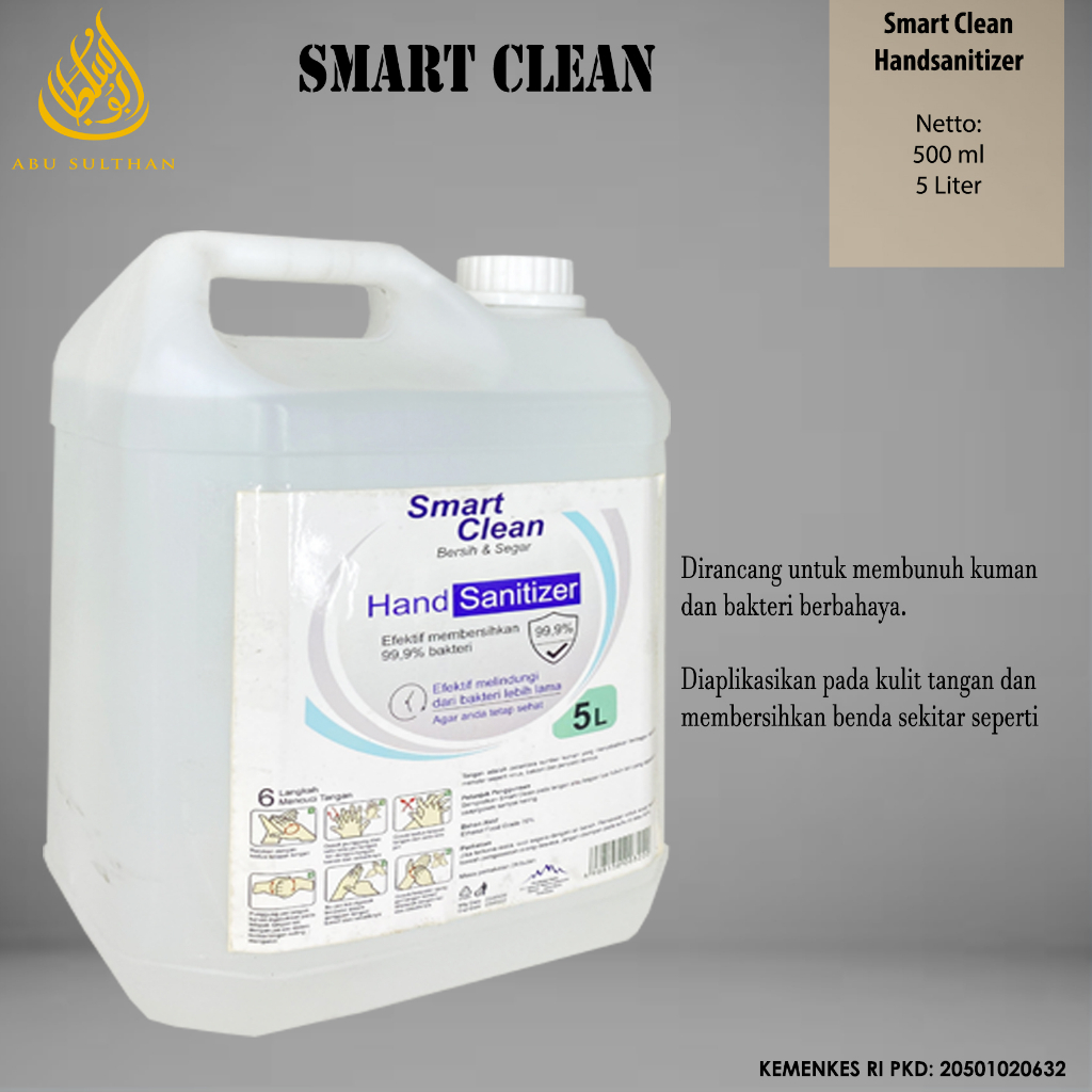 Jual Smart Clean Hand Sanitizer Cair Liter Anti Septic Efektif Membersihkan Bakteri