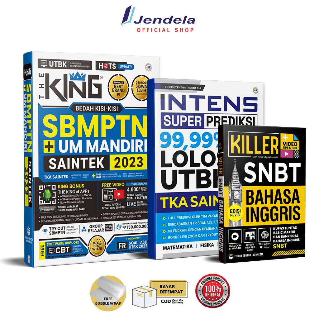 Jual Buku The King Bedah Kisi Kisi SBMPTN Saintek UM Mandiri TPS HOTS Free Bubble Wrap