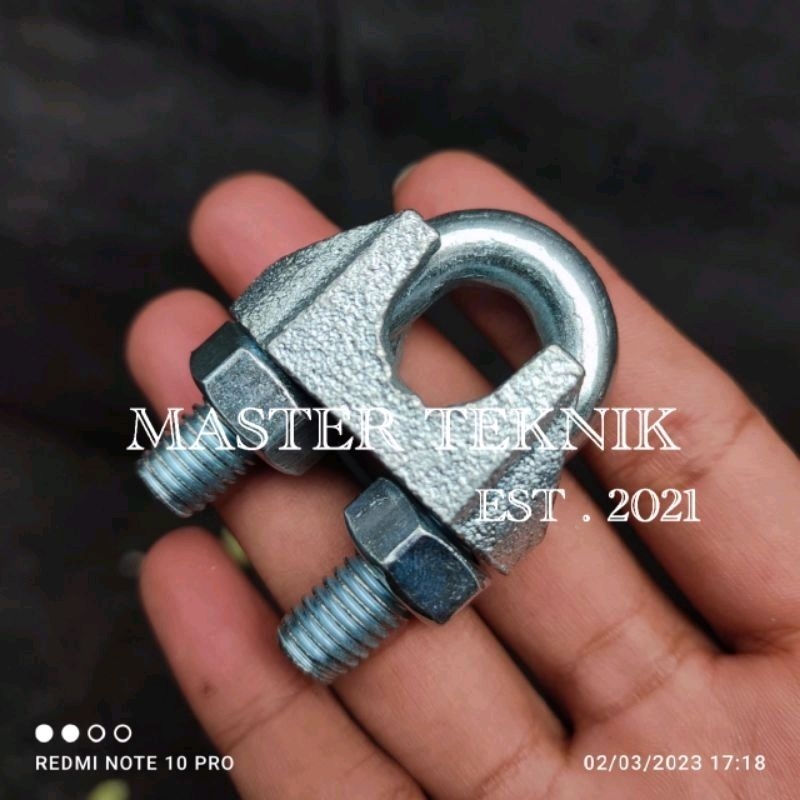 Jual clamp wire rope 15 mm / klem kuku macan penjepit Sling wire rope ...