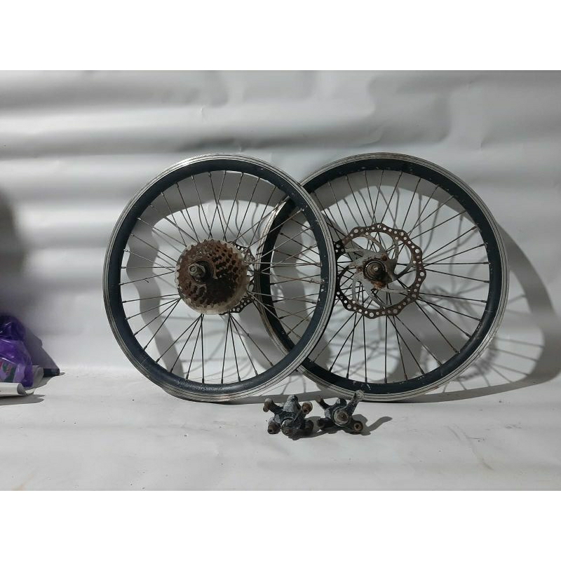 Jual VELG SEPEDA R20 CAKRAM SEKEN BEKAS LAYAK PAKAI , 6 Speed , Cakram ...