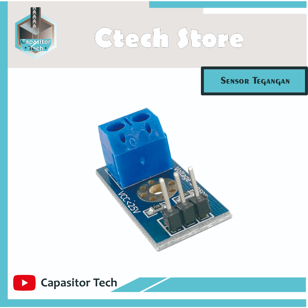 Jual Sensor Tegangan Voltage Sensor DC 0-25V Arduino Rasberry Pi ...