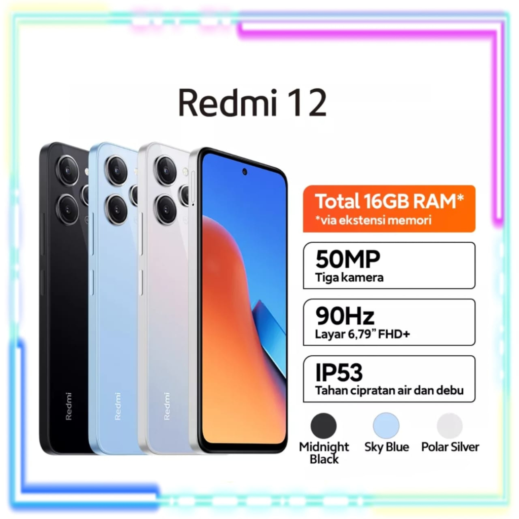 Jual XIAOMI REDMI 12 8/256 & 8/128 NEW GARANSI RESMI | Shopee Indonesia