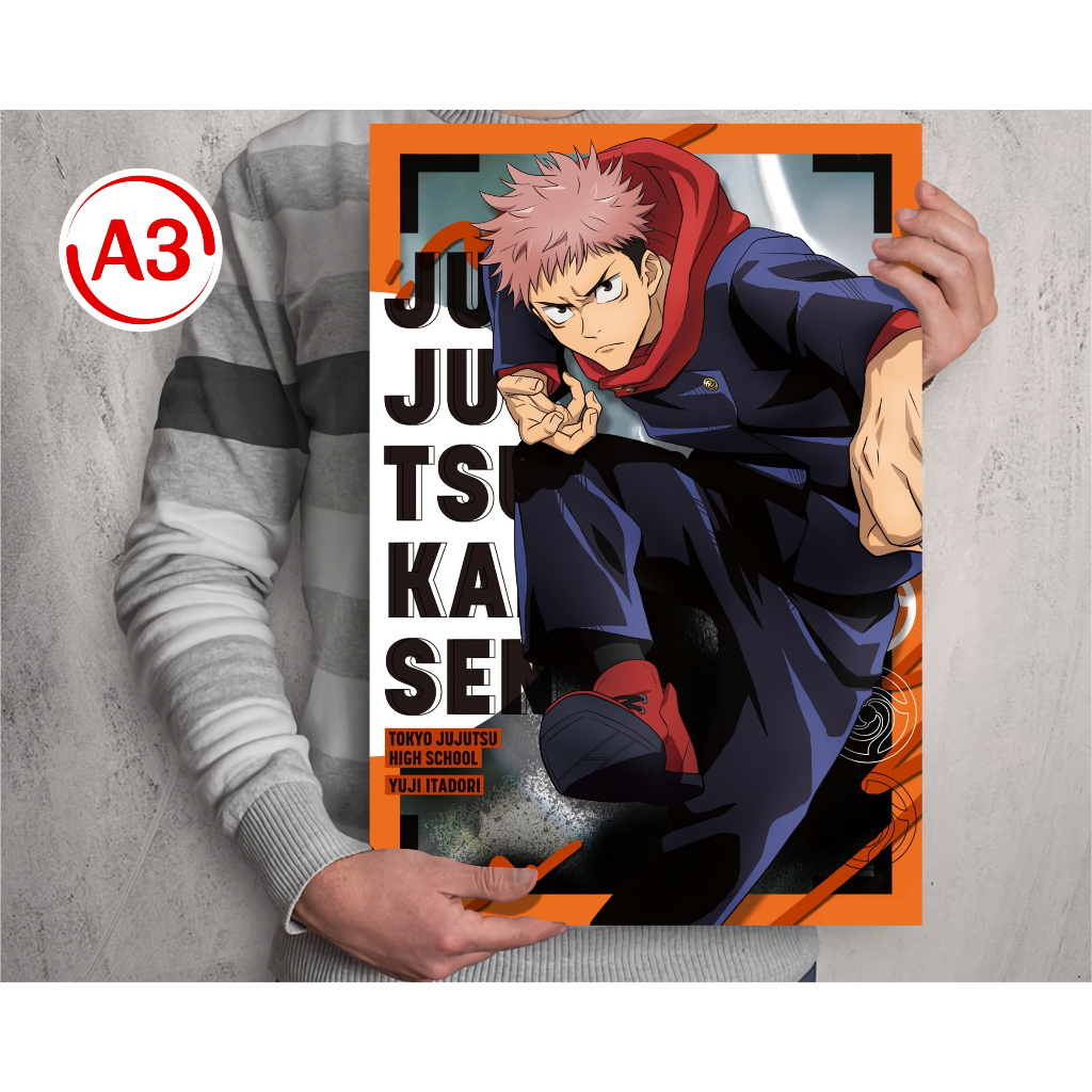 Jual Koleksi Poster A3 Anime Jujutsu Kaisen B - Itadori Fushiguro ...