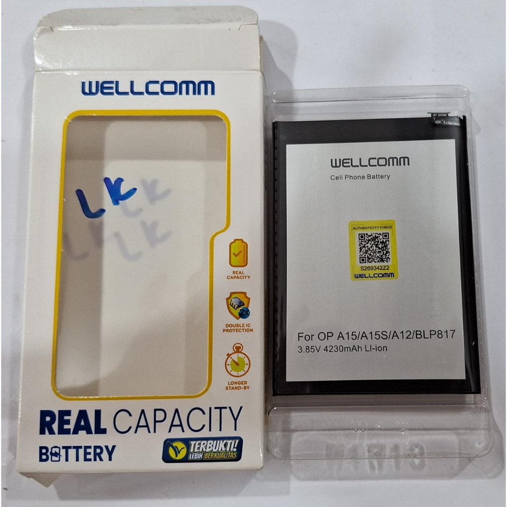 Jual BATTERY WELLCOMM OPPO A15 / A15S / A12 ( MODEL : BLP 817 ...