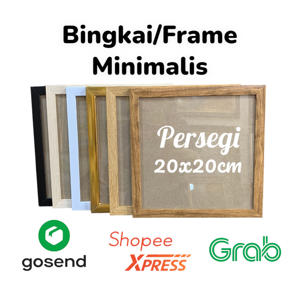 Jual BINGKAI FOTO 20x20/ PIGURA 20x20/ FRAME FOTO 20x20 MINIMALIS PUTIH