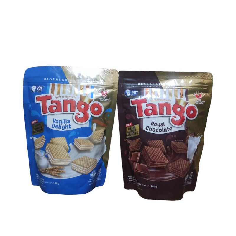 Jual Tango Wafer Royal Zip Lock Chocolate / Vanilla 100gr | Shopee ...