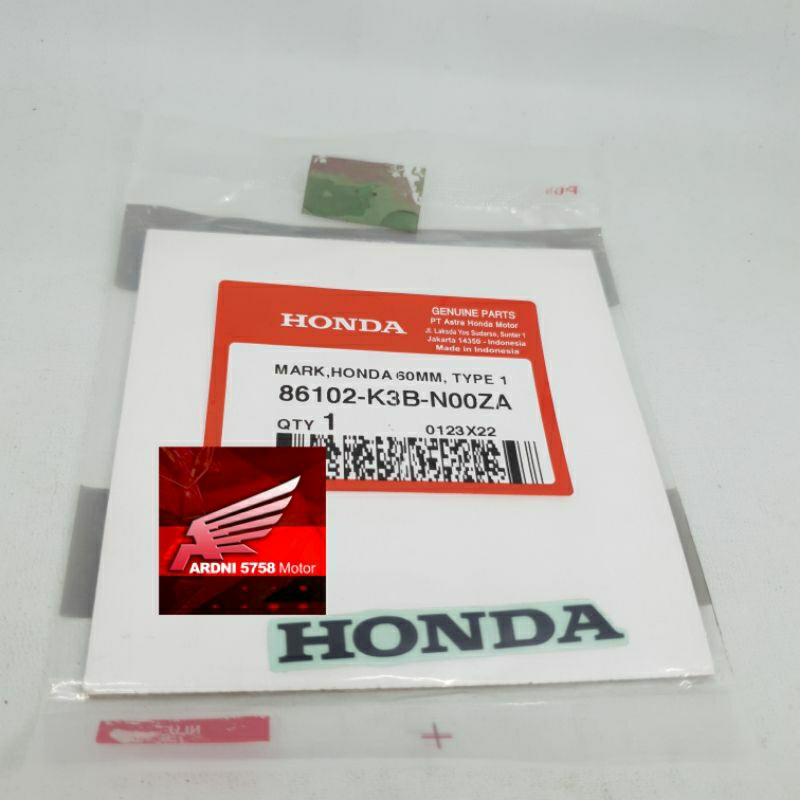 Jual MARK STICKER STIKER LABEL TULISAN HONDA 60MM 6CM PUTIH HITAM ...