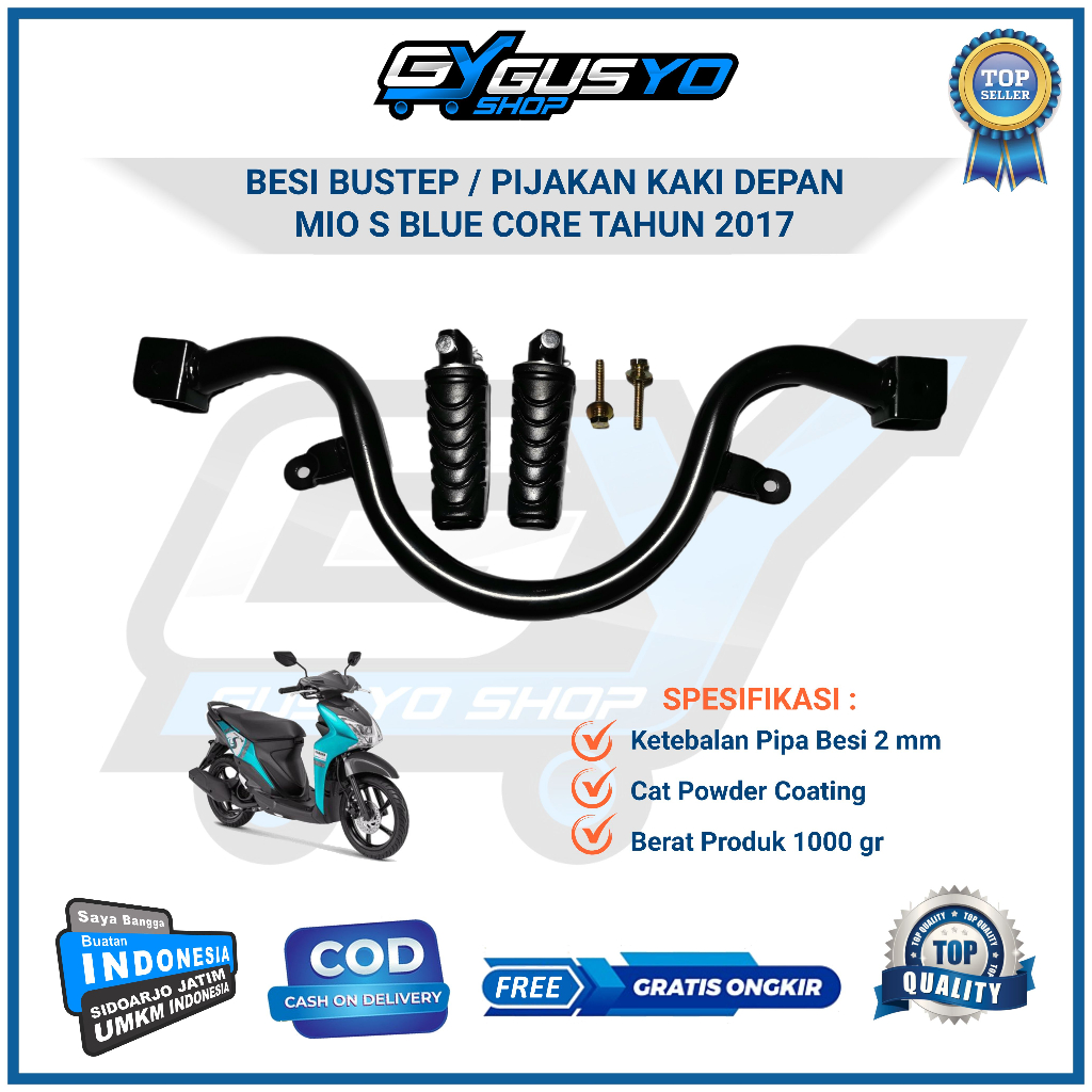 Jual Pijakan Kaki Footstep Stepbar Depan Yamaha Mio S Bluecore 2018