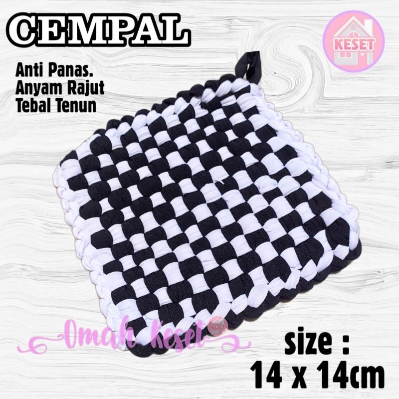 Jual [DAPAT 4PCS] Cempal Anti Panas Anyam Anyaman Rajut Tebal Kotak ...