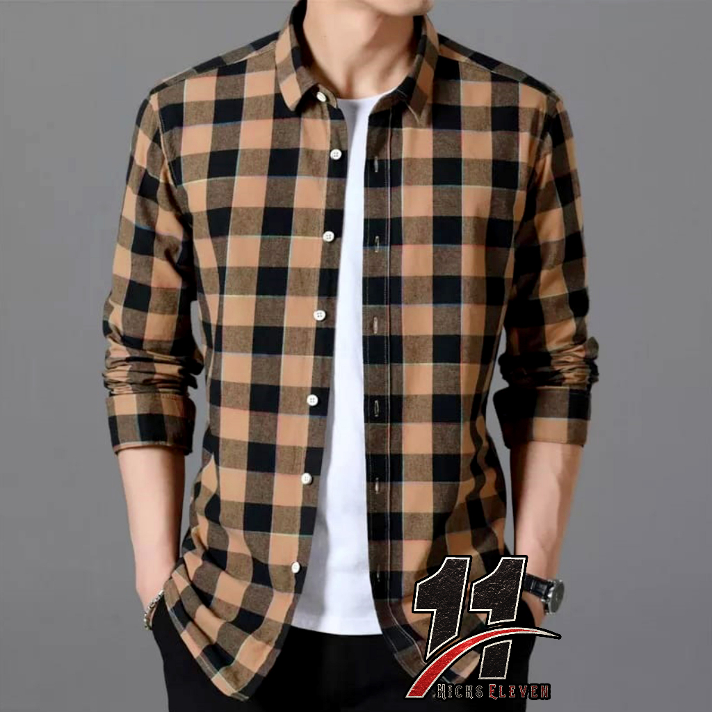Jual Kemeja Flanel pria wanita unisex flannel import Lengan Panjang