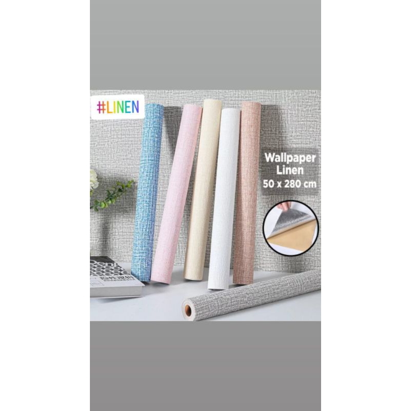 Jual Wallpaper Linen Rol. Wallpaper Dinding Premium. | Shopee Indonesia