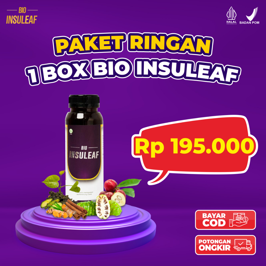 Jual Bio Insuleaf Herbal Alami Pilihan Membantu Mengurangi Kadar Gula