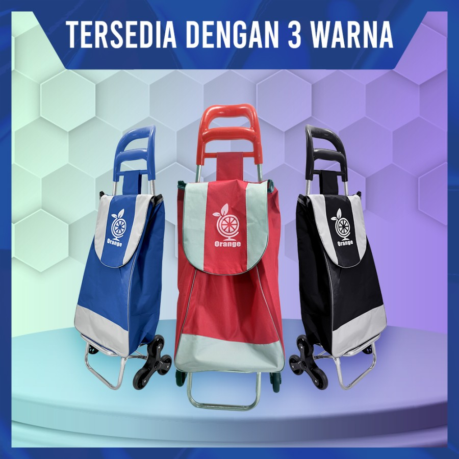 Jual Tas Troli Tas Belanja Lipat Roda Serbaguna Foldable Shoping Trolley Bag Kantong Keranjang 0348