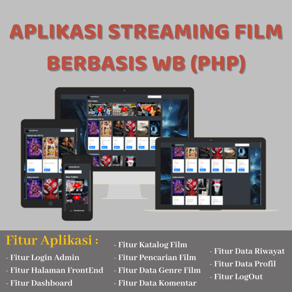 Jual Aplikasi Streaming Film Berbasis Web (PHP) | Shopee Indonesia