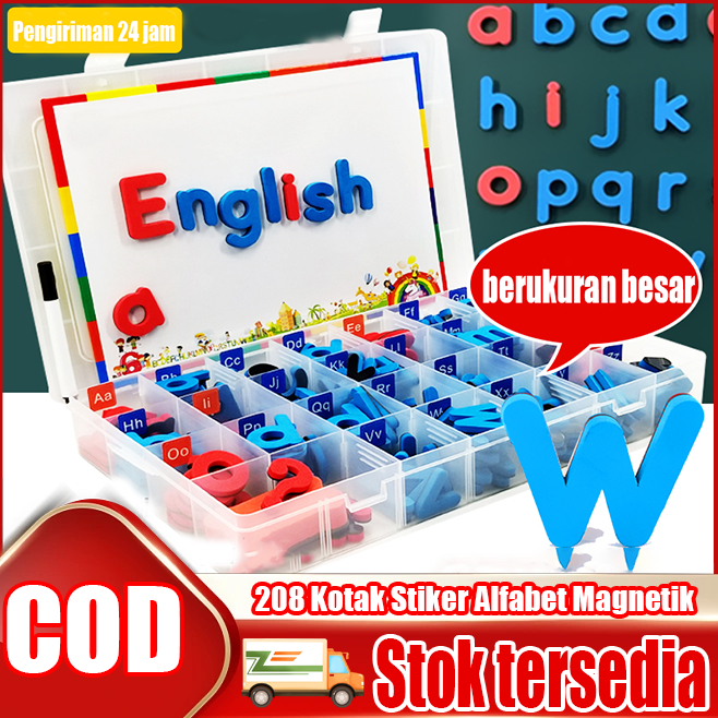 Jual Magnet Letters 208 Pcs Terlengkap Huruf & Angka Terbaru / Eva Foam ...