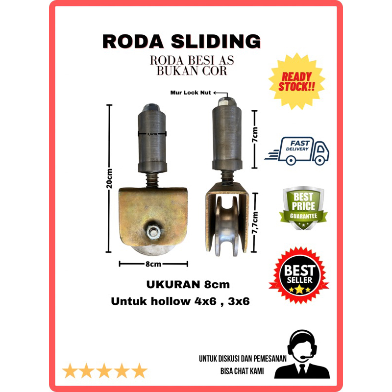 Jual Roda Pagar Sliding Sleding Roda Super Cm Anti Anjlok Roda Pintu Besi Pagar Shopee Indonesia