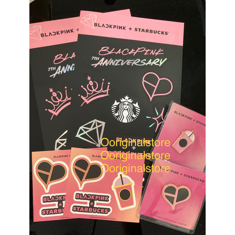 Jual Starbucks Official Blackpink Sticker Pack Stiker 7th Anniversary