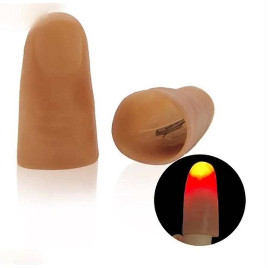 Jual Magic Thumb Tip LED Light Magic Trick Finger Lights For Dance ...