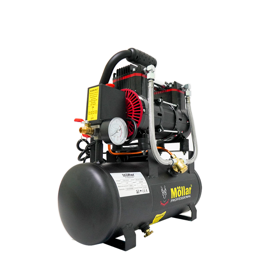 Jual MOLLAR AC1510BP-R Kompresor Angin 1 HP 10 Silent Oilless Black ...