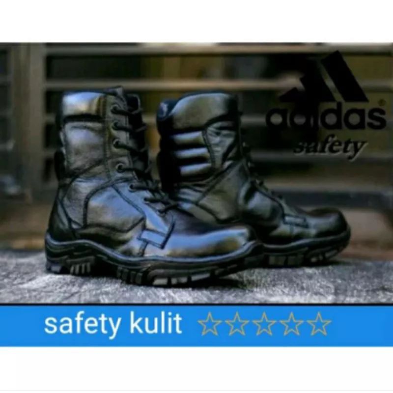 Jual Sepatu Boots Pria Adidas PDL Kulit Sapi Asli Boot Safety Murah ...
