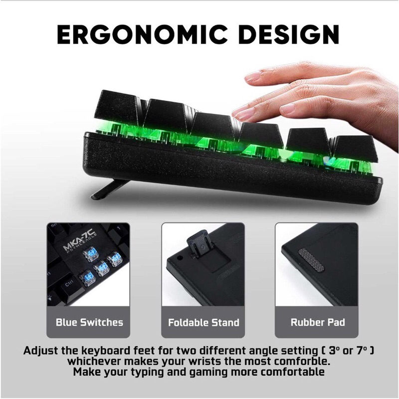 Jual promo cuci gudang-keyboard gaming armaggeddon mka7c blue swith ...