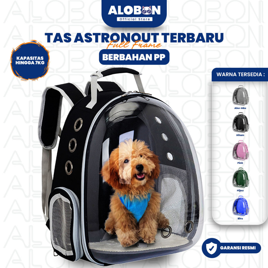 Product image ALOBON Tas Astronot Kucing Transparant Tas Ransel Travelling Hewan Anjing Pet Cargo Bag