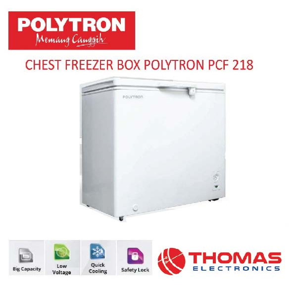 Jual CHEST FREEZER BOX 200 LITER POLYTRON PCF 218 FREEZER POLYTRON ...
