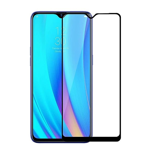 Jual Full Cover Tempered Glass Warna 5d 6d 9d Oppo Realme 3 Hitam