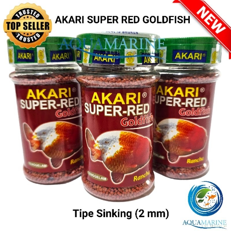 Jual AKARI SUPER RED GOLDFISH Ranchu Pelet Ikan Mas Koki Merah Sinking ...