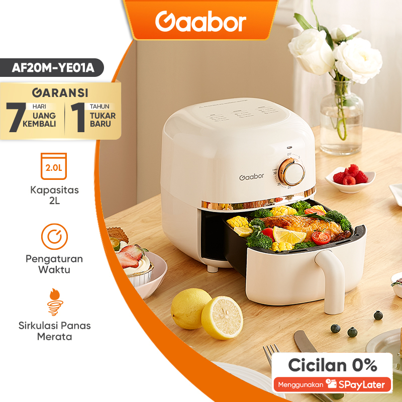 Jual Gaabor mini Air Fryer Kecil Low Watt Mesin Penggorengan Tanpa