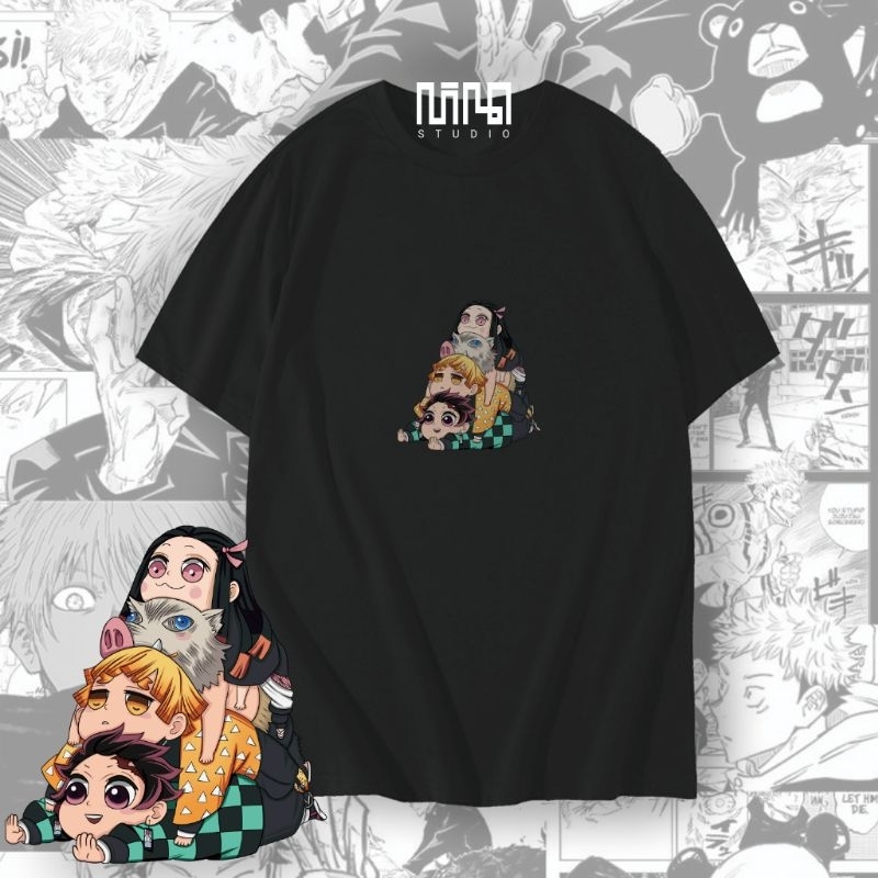 Jual Kaos Distro Anime Chibi Kimetsu No Yaiba Shopee Indonesia