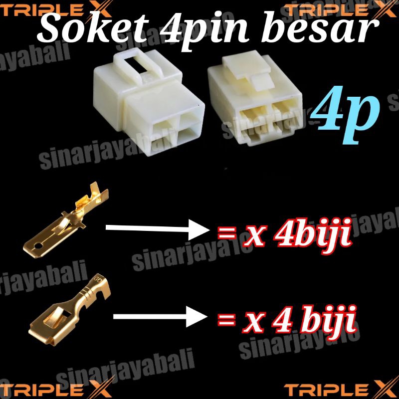 Jual Socket Pin Besar Soket Kabel Pin Besar Motor Mobil Konektor P