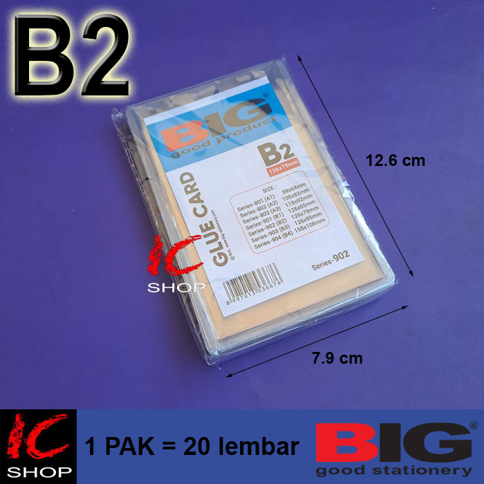 Jual 1 Pak (20 Lembar) ID Card Mika B2 ( Glue Card / Name Tag / Plastik ...