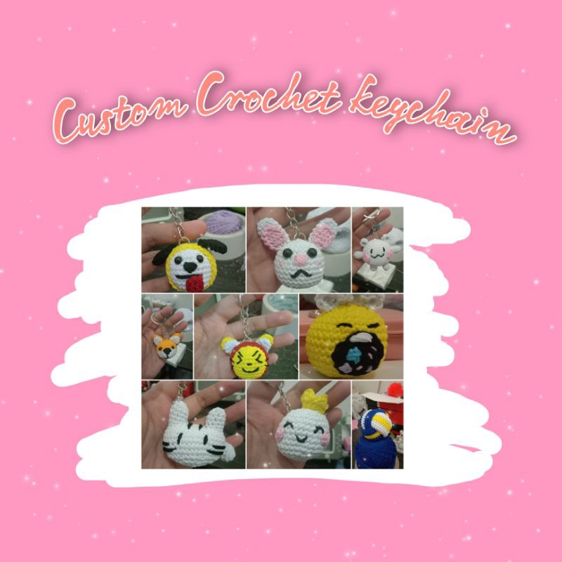 Jual Ganci custom ( gantungan kunci/tas ) keychain rajut silahkan chat ...