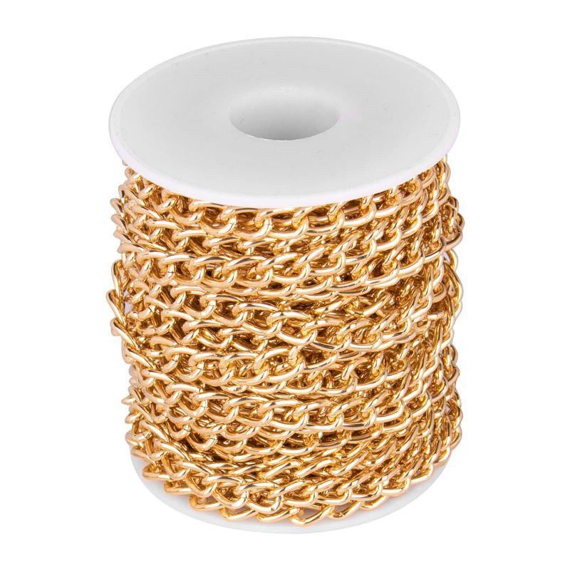 Jual 1 Roll / 5m Rantai Alumunium Rantai Kalung Meteran DIY Rantai ...